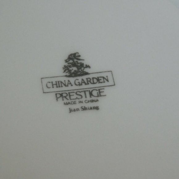 Set of 2 China Garden Prestige Bread Butter Plate 7.125 in Roses Platinum Trim - Picture 4 of 6